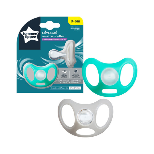 Tommee Tippee Advanced Sensitive Soother 0-6m, Pack of 2 image number 1